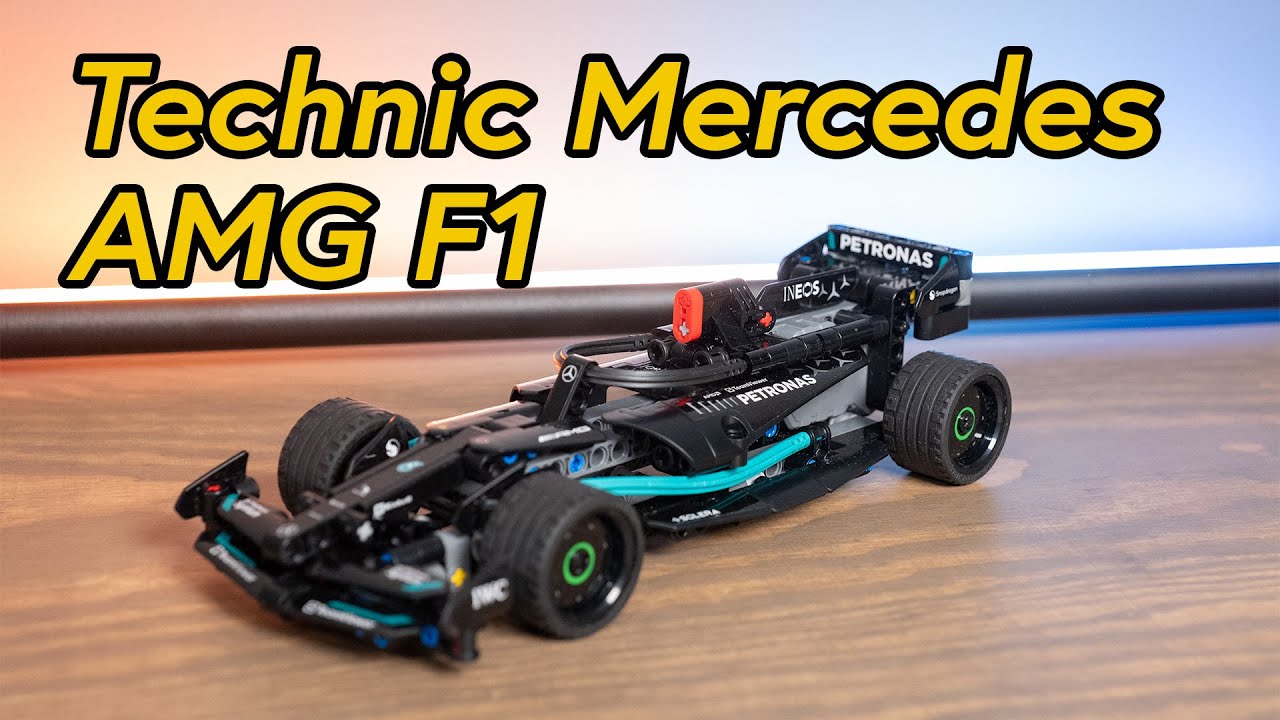 The Lego Technic Mercedes-AMG F1 is a sleek pullback racer, if you can survive the stickers